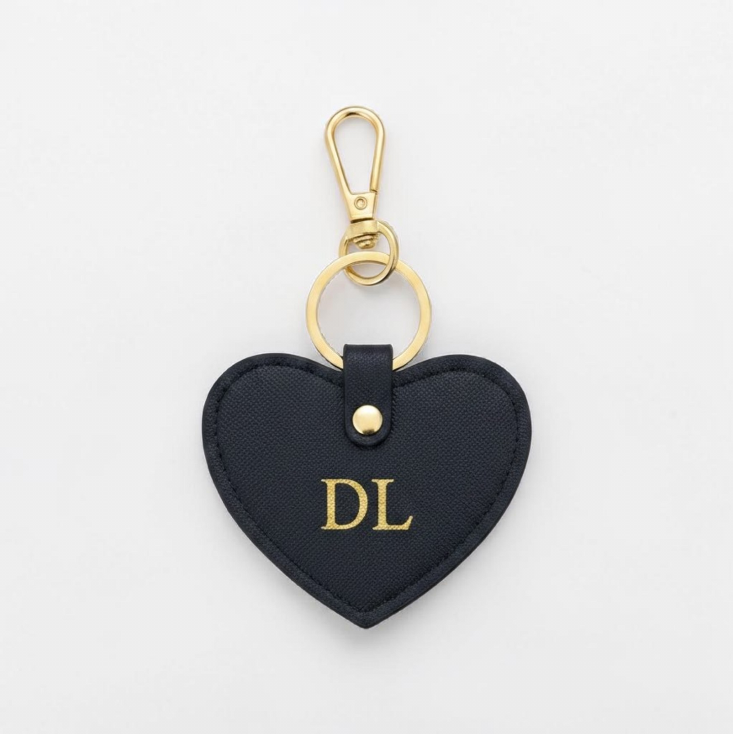 MONOGRAMMED HEART RASBERRY PINK LEATHER KEYRING