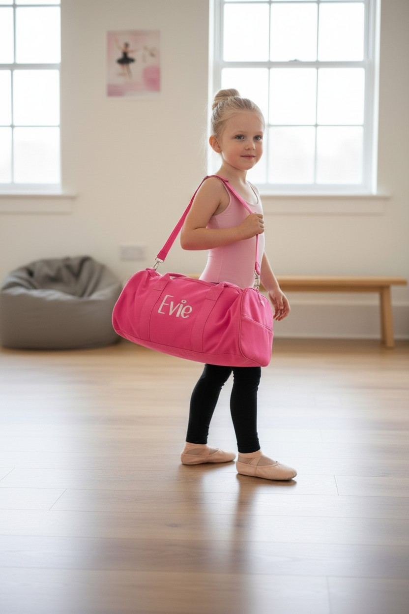PERSONALISED RASBERRY PINK OVERNIGHT BAG